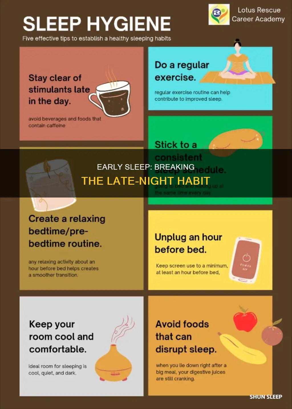 how to sleep early when used to sleeping late
