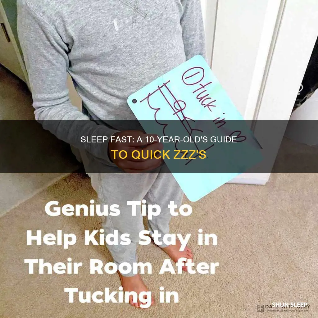 how to sleep fast for 10 year olds