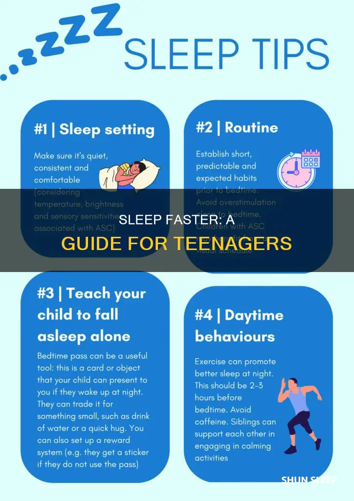 how to sleep faster for 13 year olds