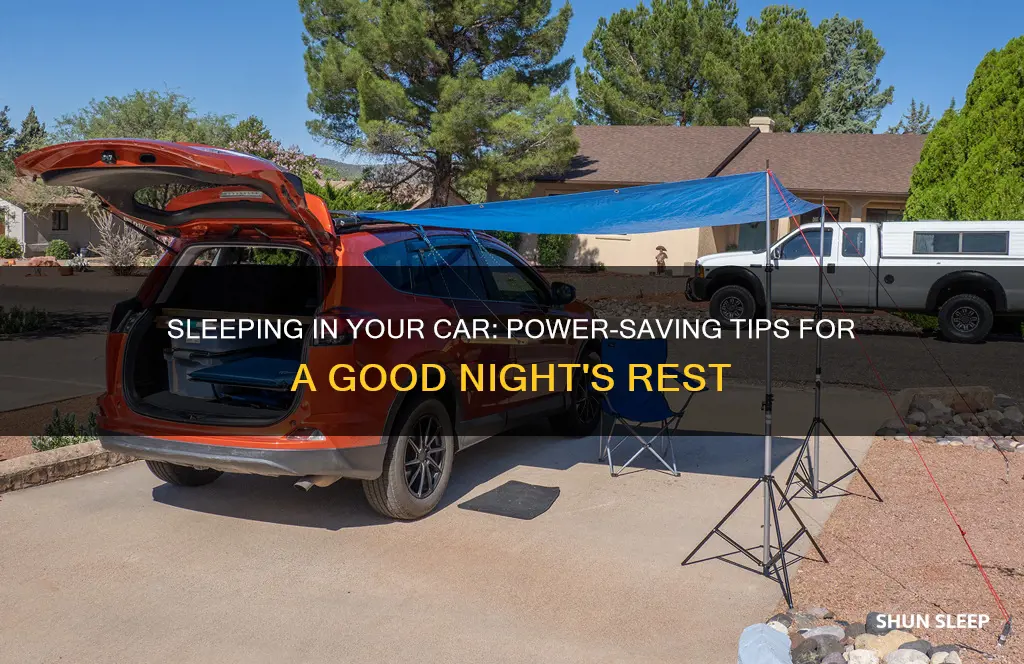 how to sleep in car without draining battery