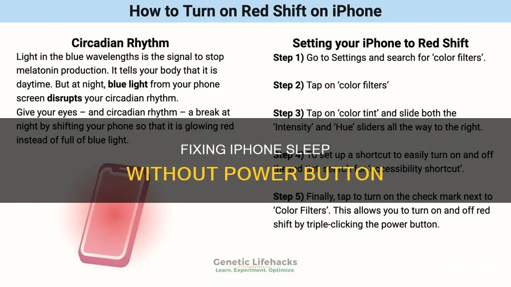 how to sleep iphone without power button