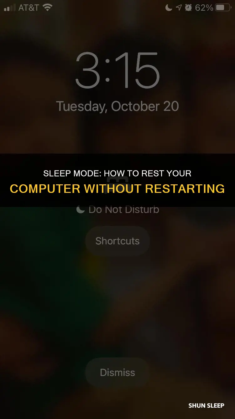 how to sleep my computer without start