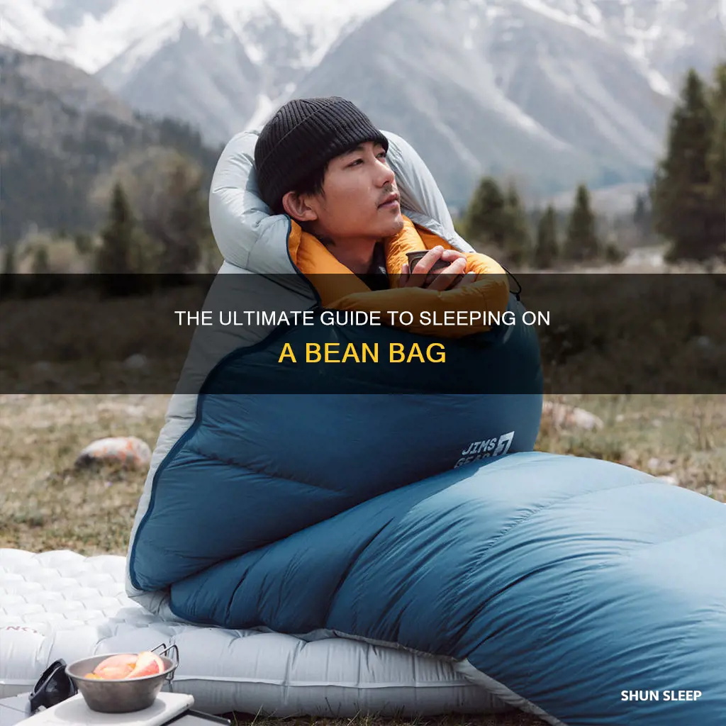 how to sleep on a bean bag