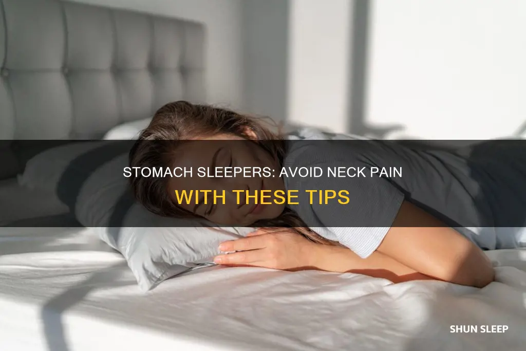 how to sleep on my stomach without hurting my neck