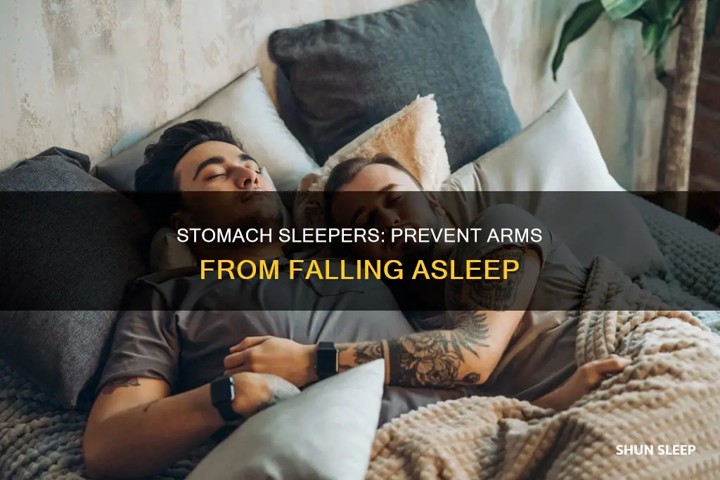 how to sleep on stomach without arms falling asleep