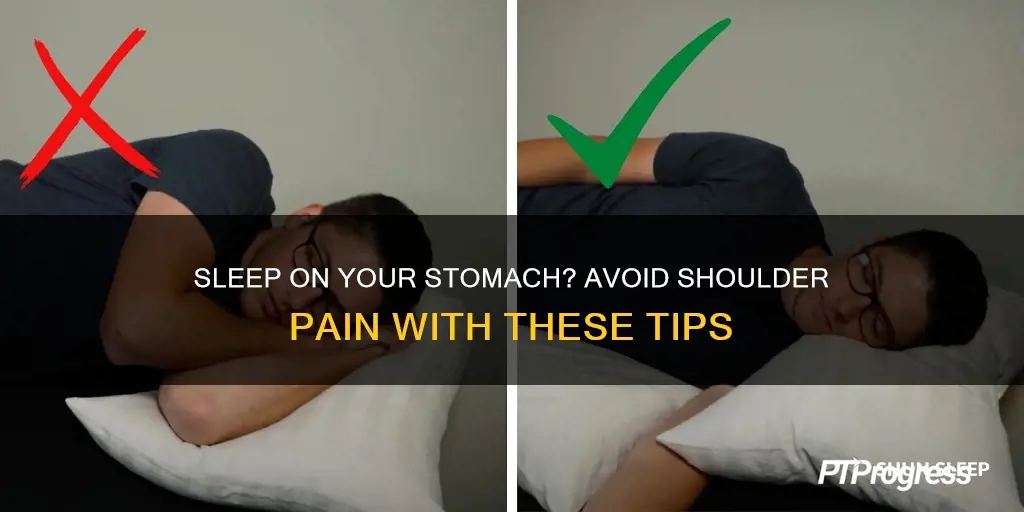 how to sleep on stomach without hurting shoulder