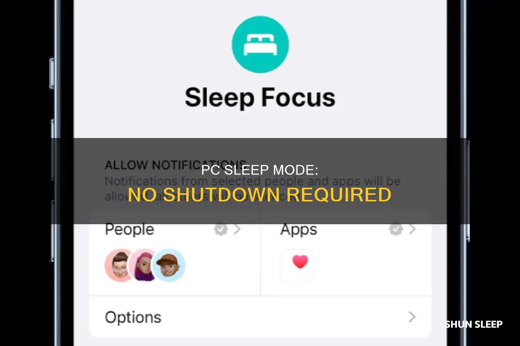 how to sleep pc without shutting down