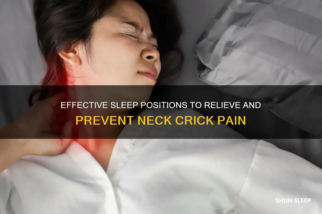 how to sleep to get rid of crick in neck