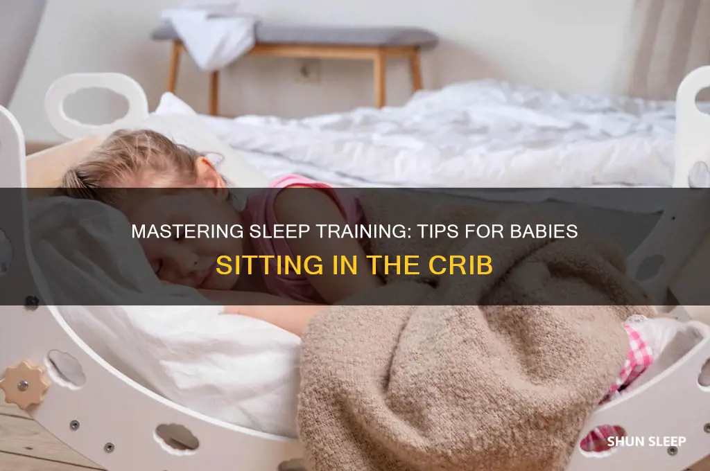 how to sleep train when baby sits in crib