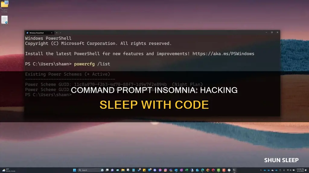 how to sleep using command prompt