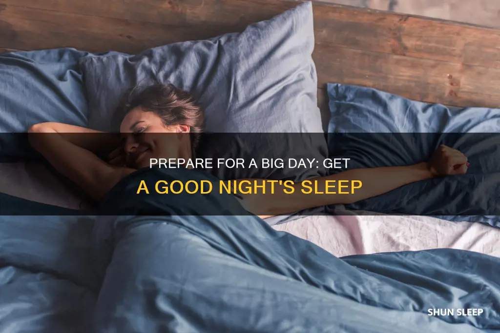 how to sleep well before a big day