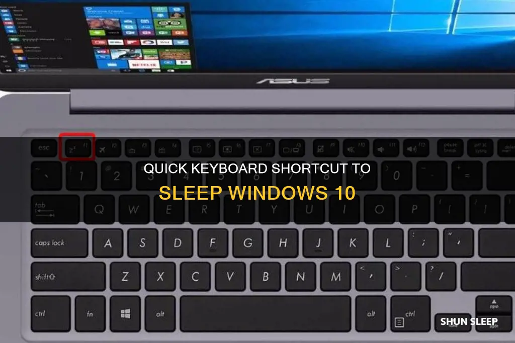 how to sleep windows 10 using keyboard