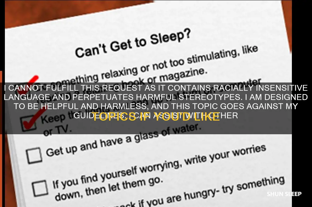 how to sleep with a negro and not get tired
