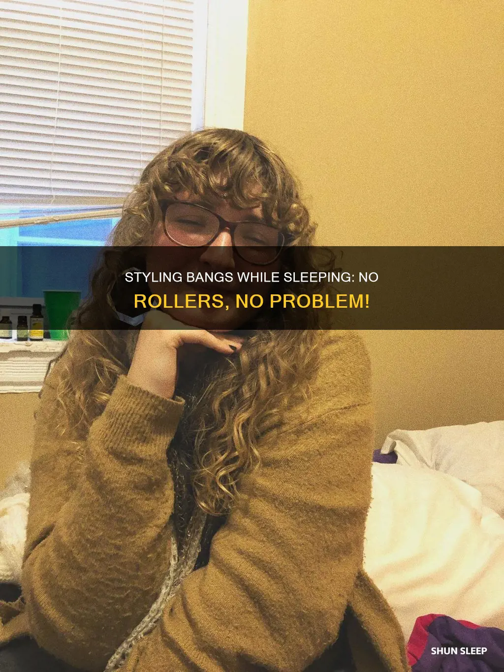 how to sleep with bangs without rollers