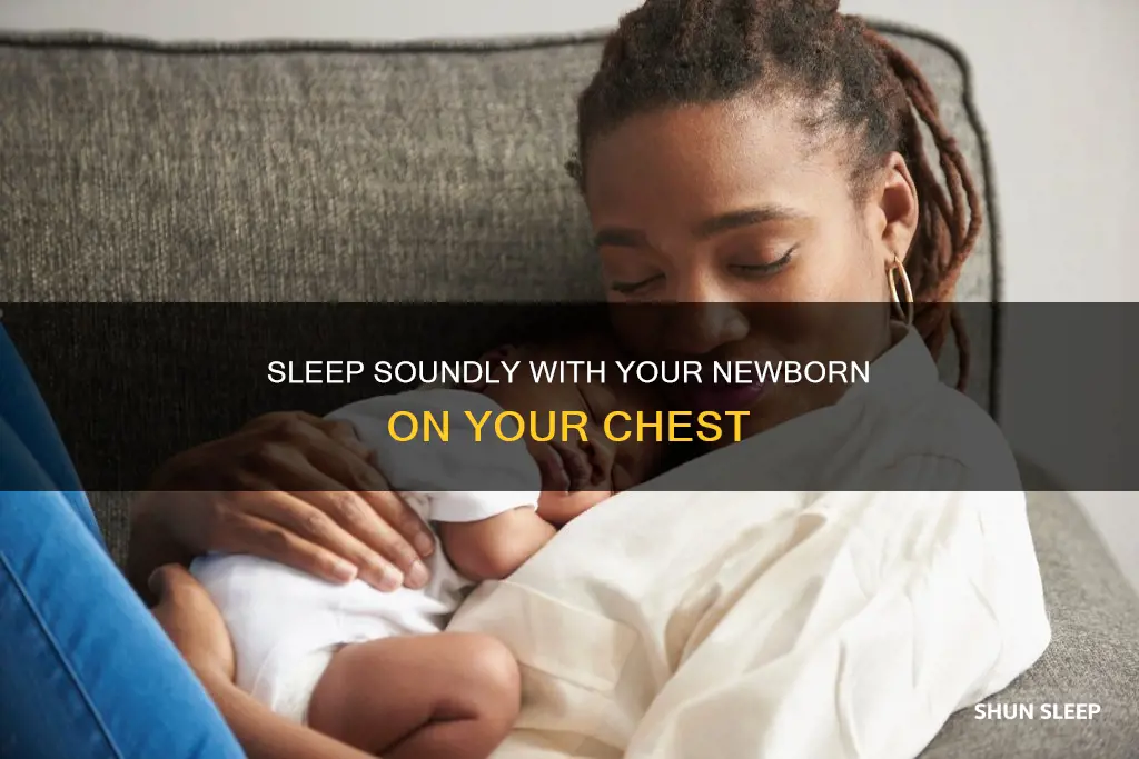 how to sleep with newborn on chest