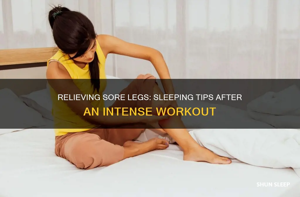 how to sleep with sore legs from working out