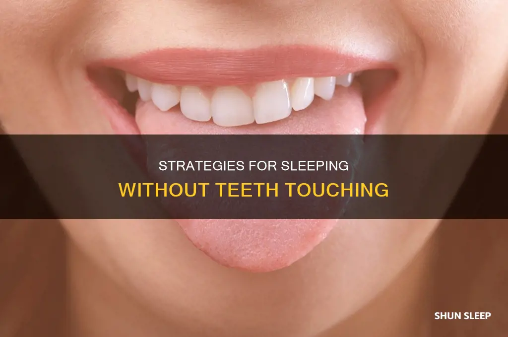 how to sleep without your teeth touching