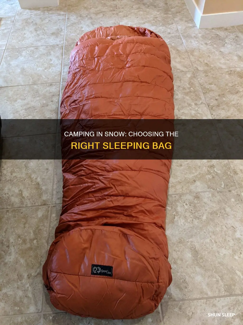 how to sleeping bag in the snow