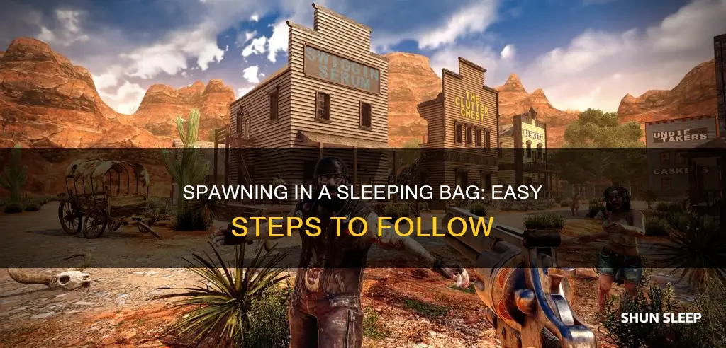 how to spawn a player in a sleeping bag