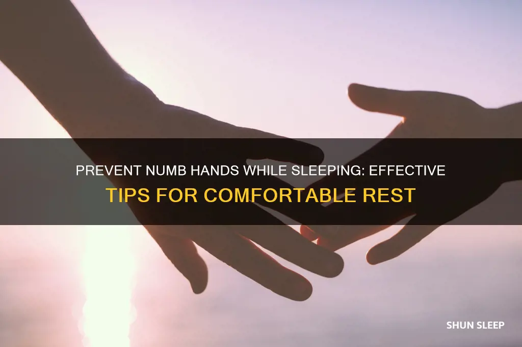 how to stop getting numb hands when sleeping