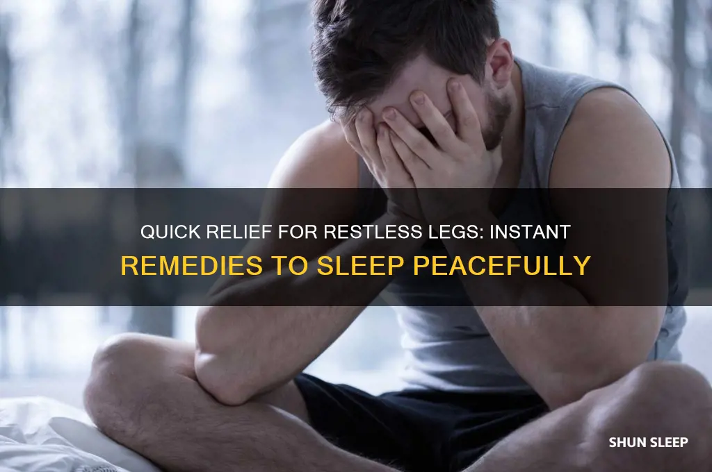 how to stop restless legs immediately and get sleep