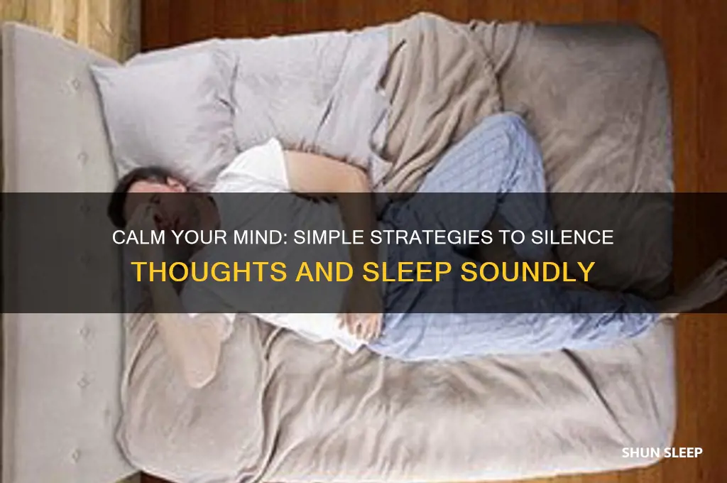 how to stop thinking and and get to sleep