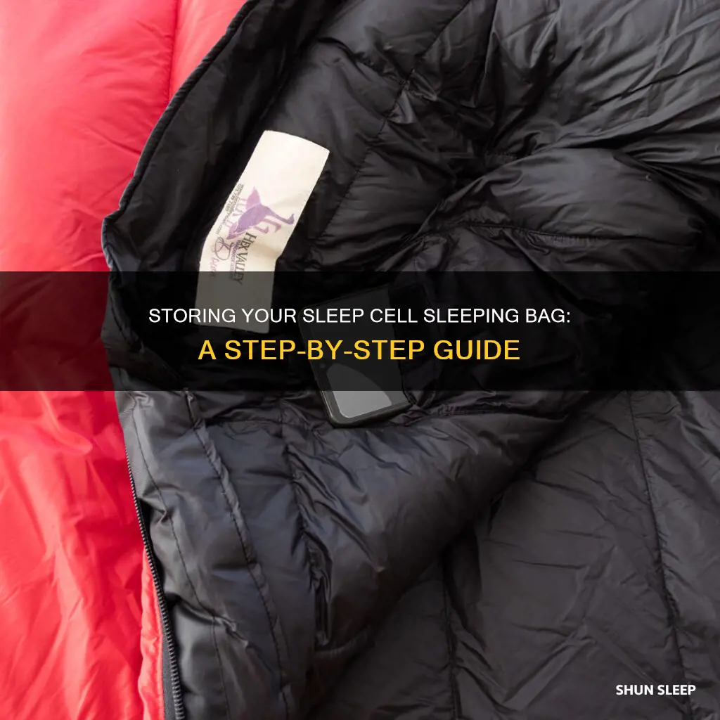 how to store a sleep cell sleeping bag