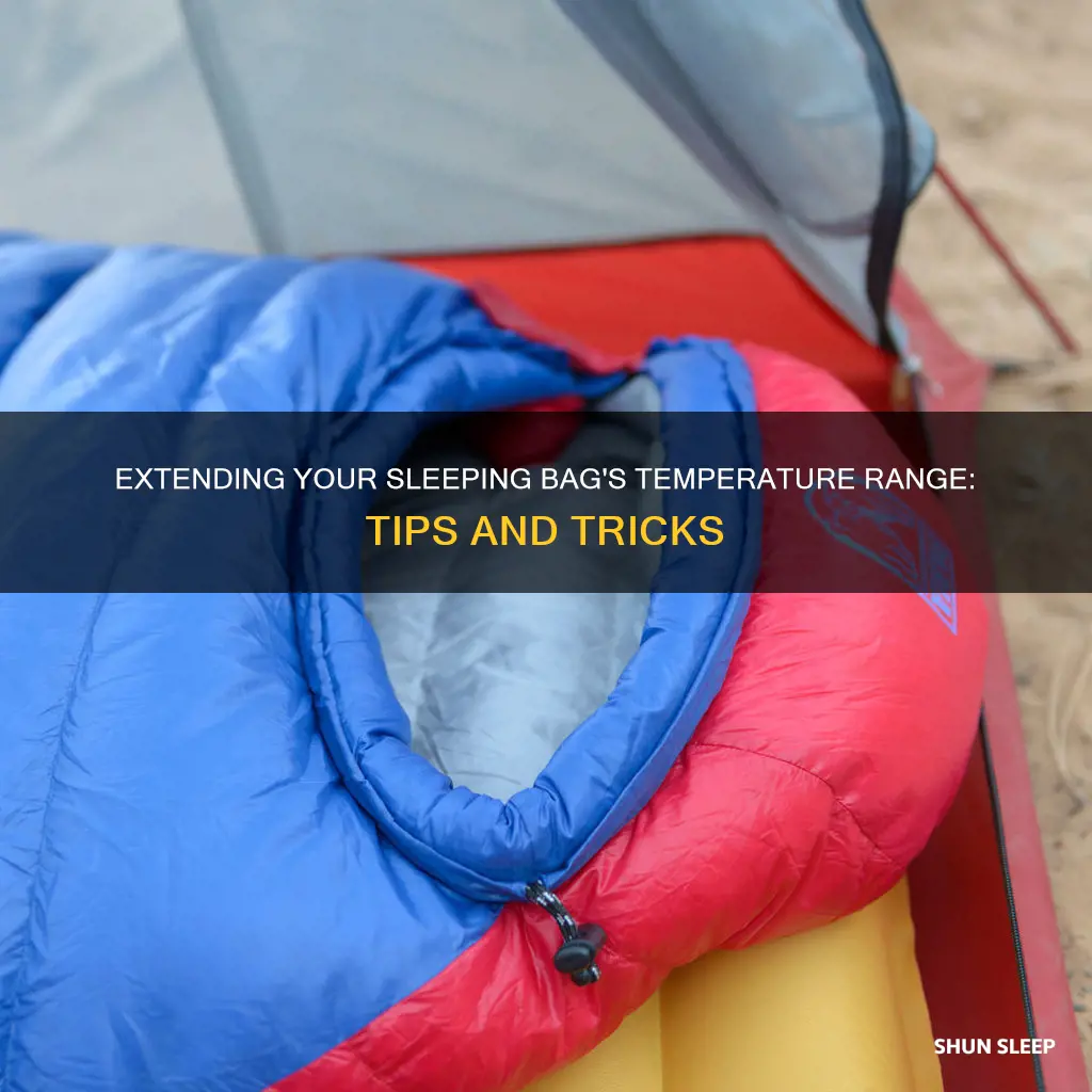 how to stretch temperature rating of sleeping bag