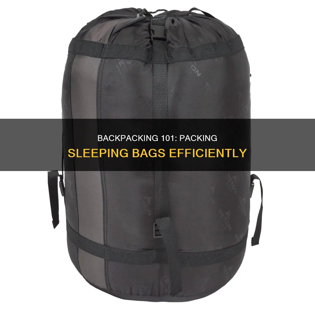 how to stuff a sleeping bag into a backpack
