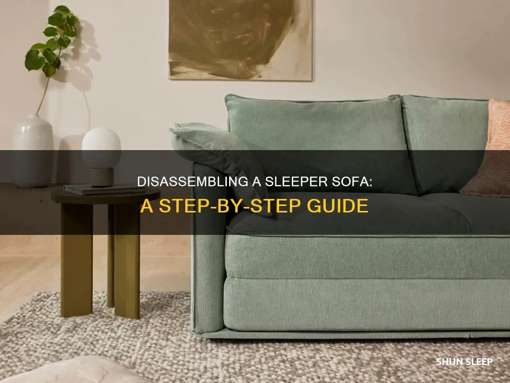 how to taka a sleeper sofa apart to move