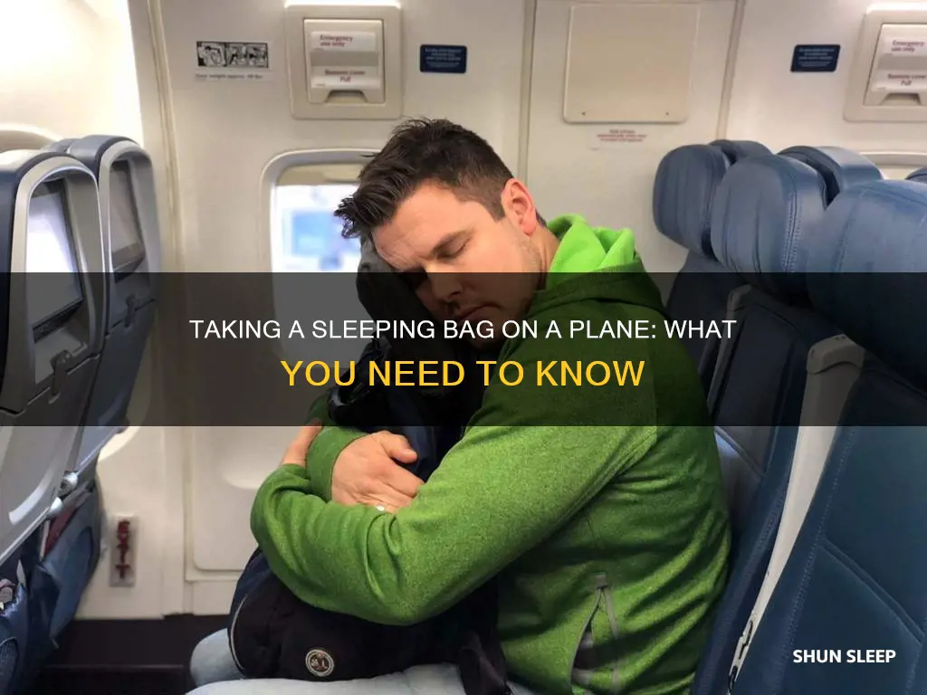 how to take a sleeping bag on a plane