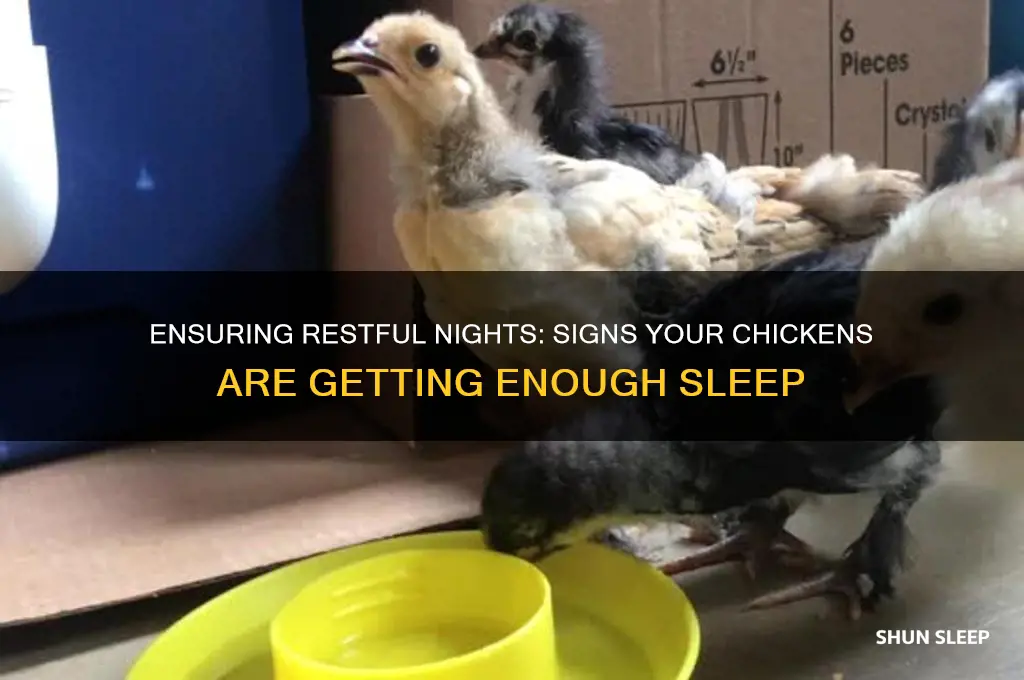 how to tell if chickens are getting enough sleep