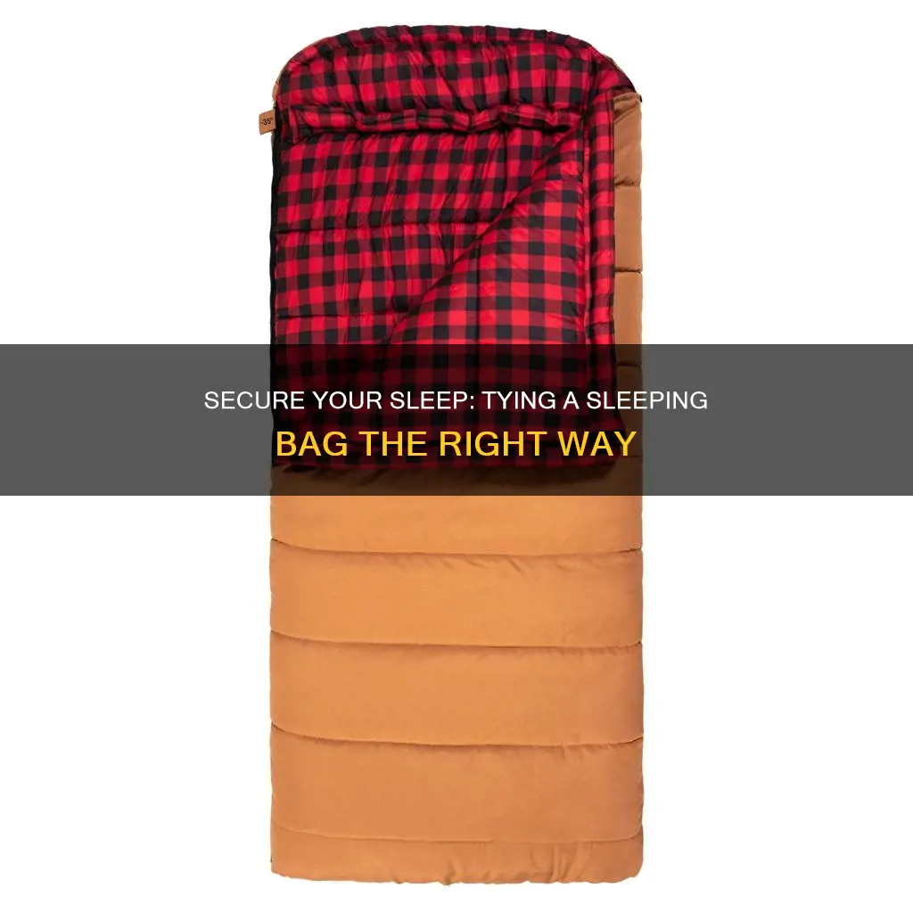 how to tie a sleeping bag