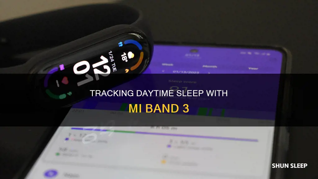 how to track day sleep in mi band 3