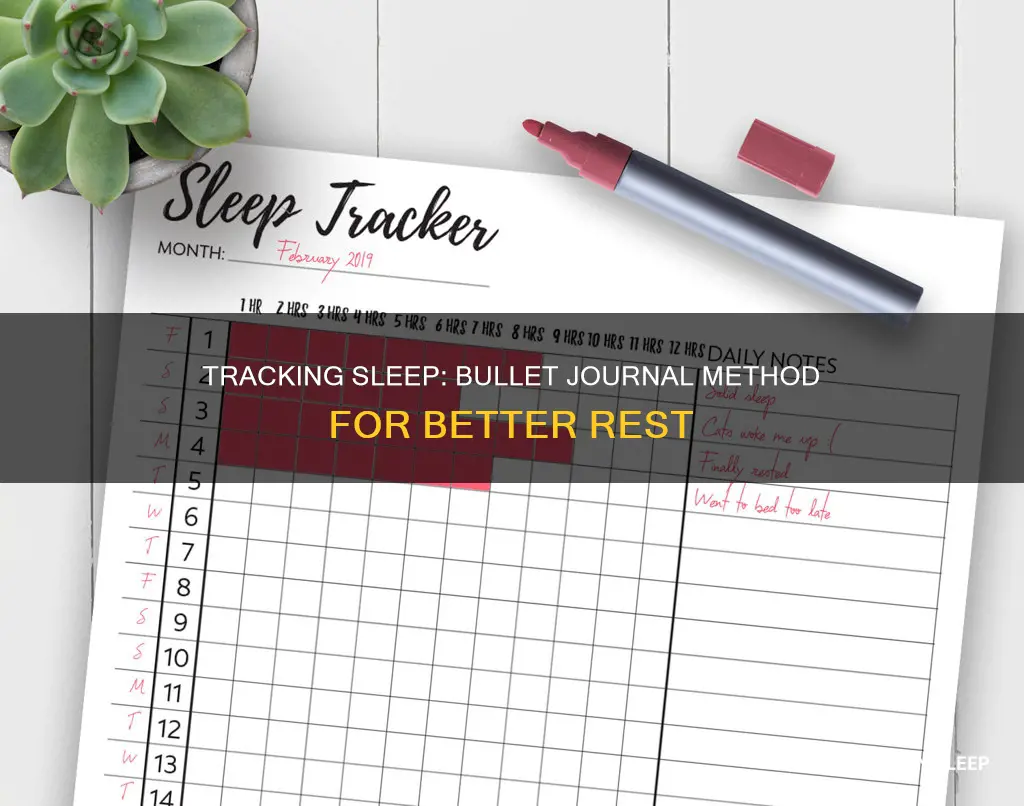 how to track sleep in bullet journal