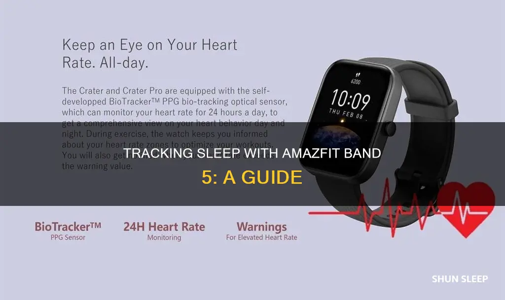 how to track sleep on amazfit band 5