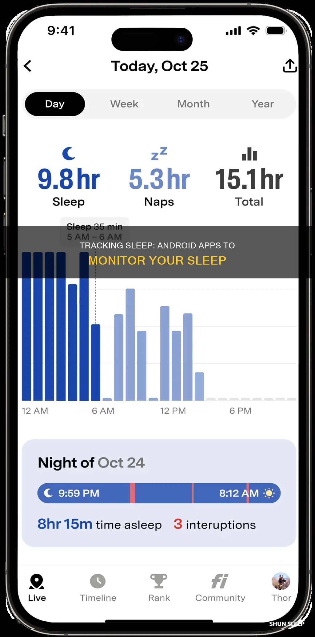 how to track sleep on android