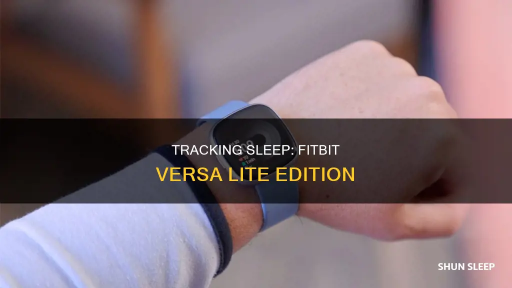 how to track sleep on fitnit versa lite