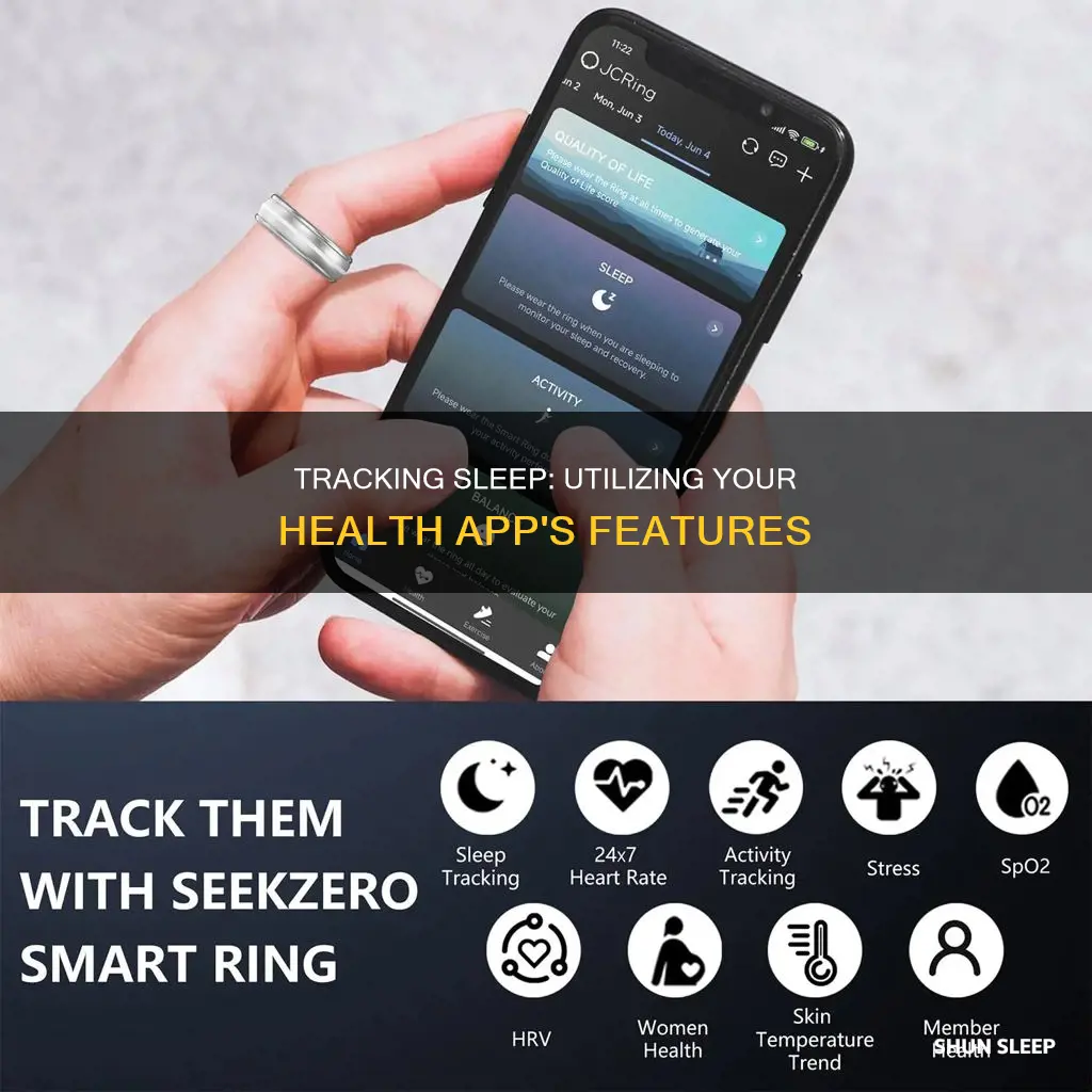 how to track sleep on health app