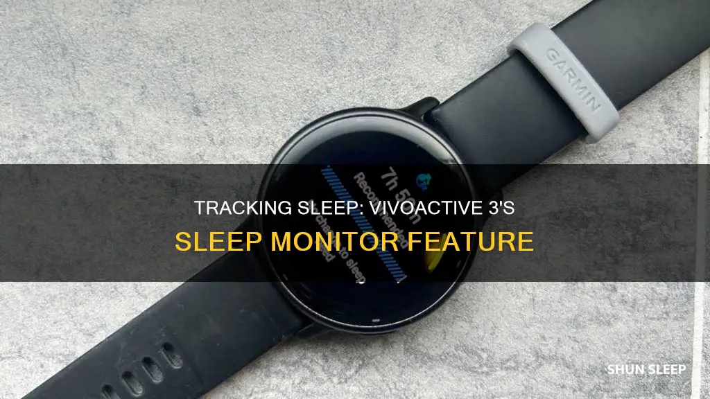 how to track sleep on vivoactive 3