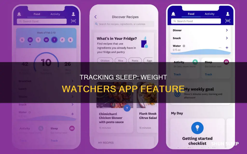 how to track sleep on weight watchers app