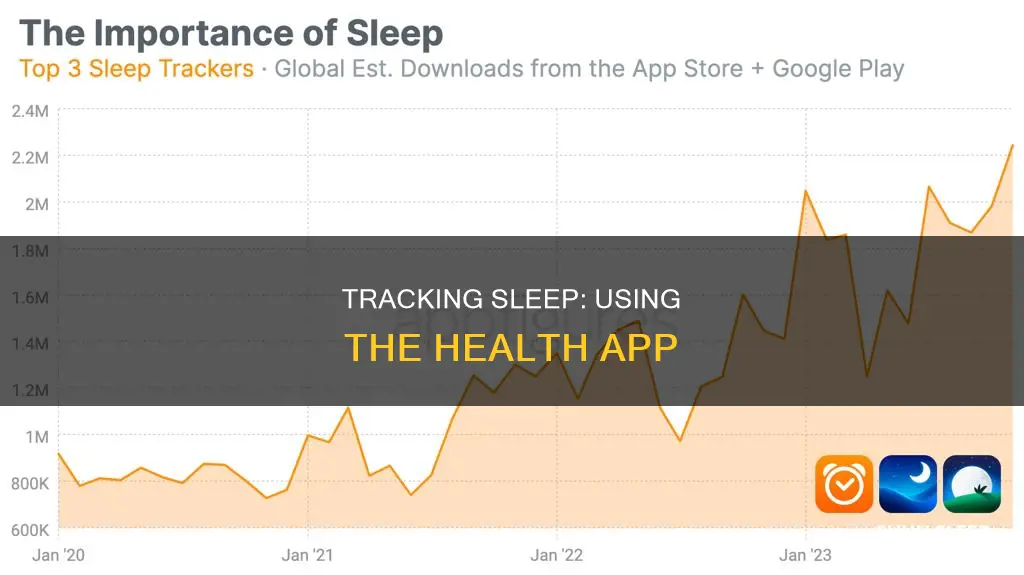 how to track sleep using health app