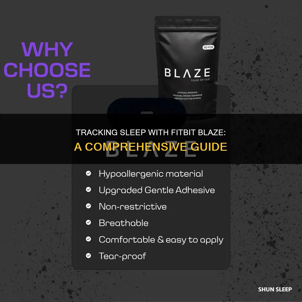 how to track sleep with blaze
