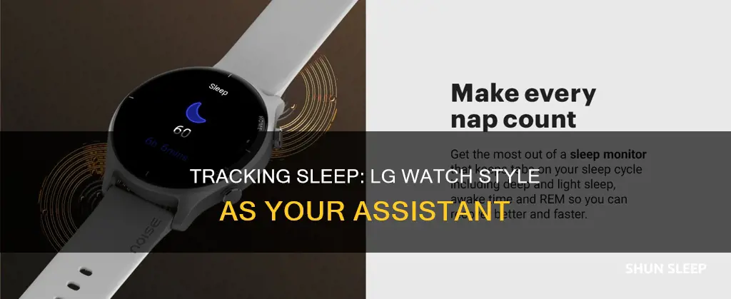 how to track sleep with lg watch style