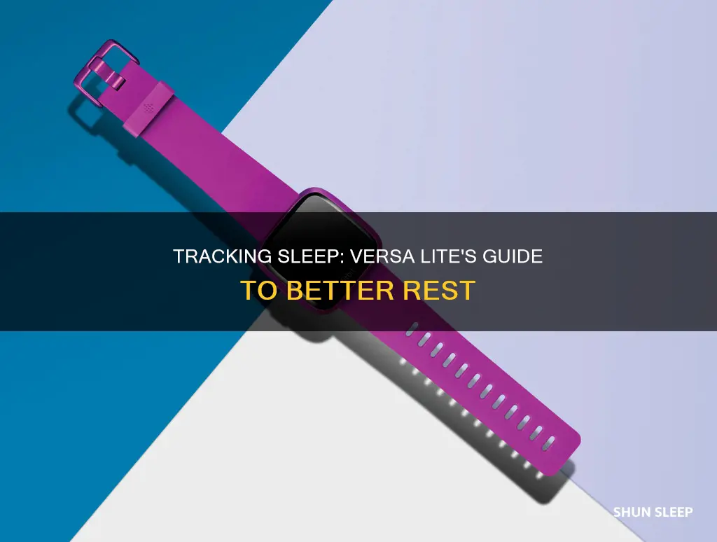 how to track your sleep with a versa light