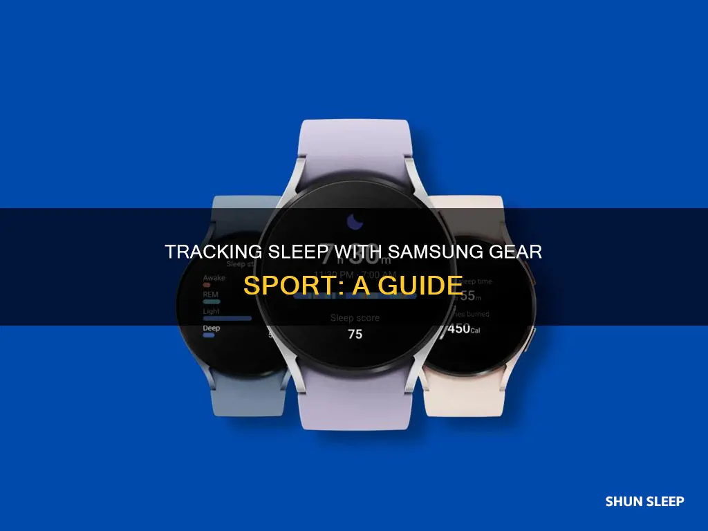 how to track your sleep with samsung gear sport