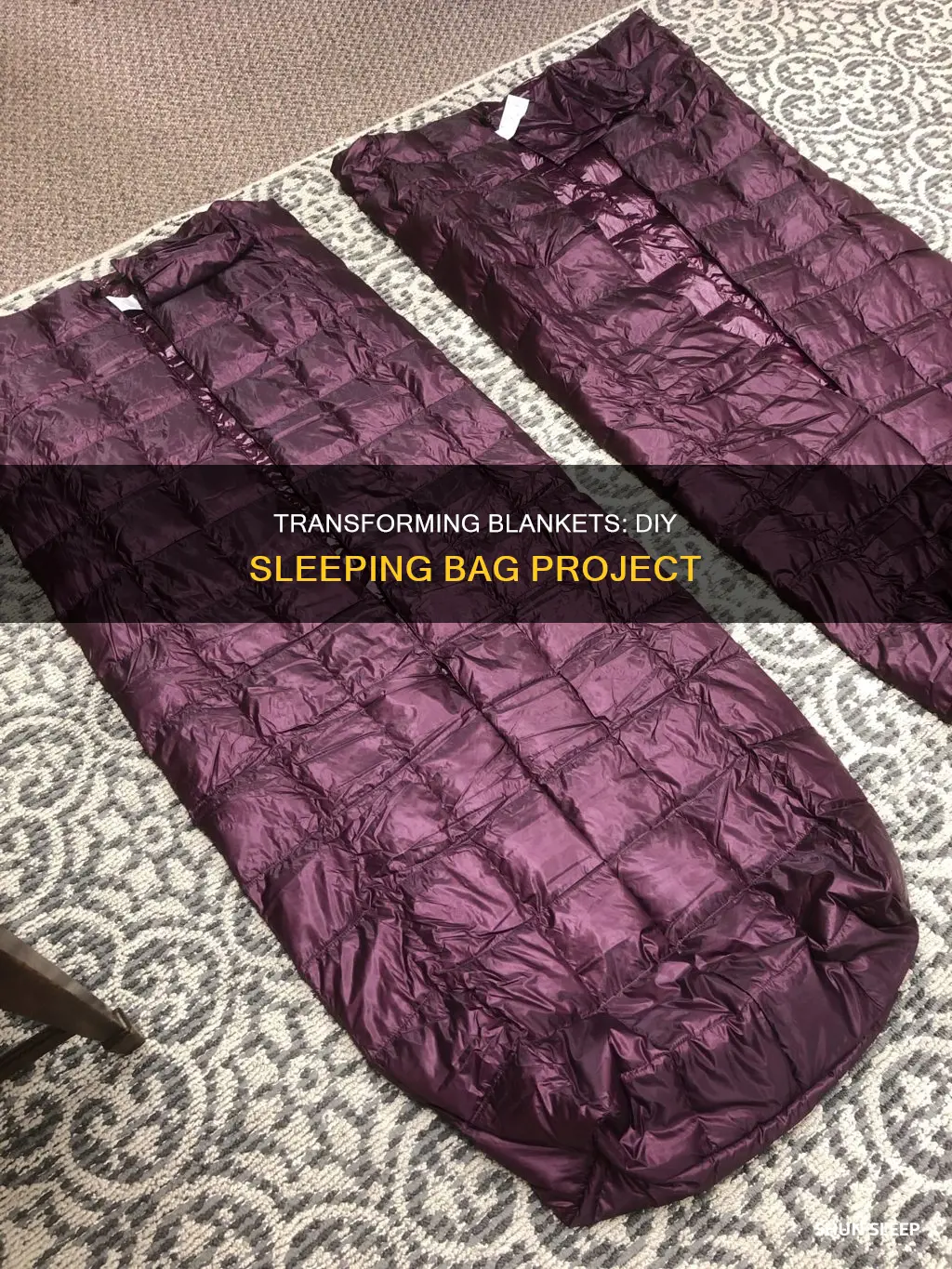 how to turn a blanket into a sleeping bag
