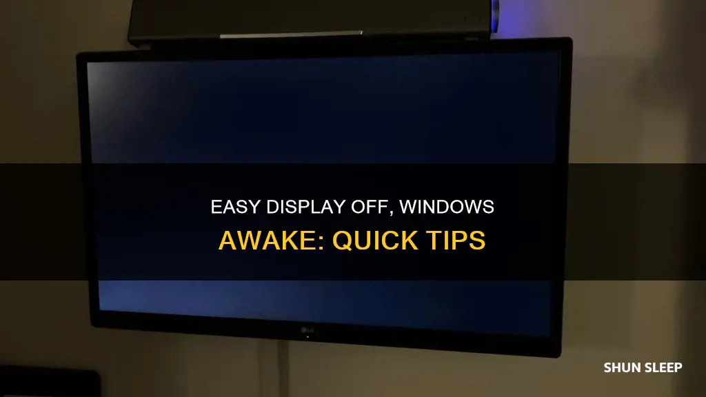 how to turn display off without sleep window