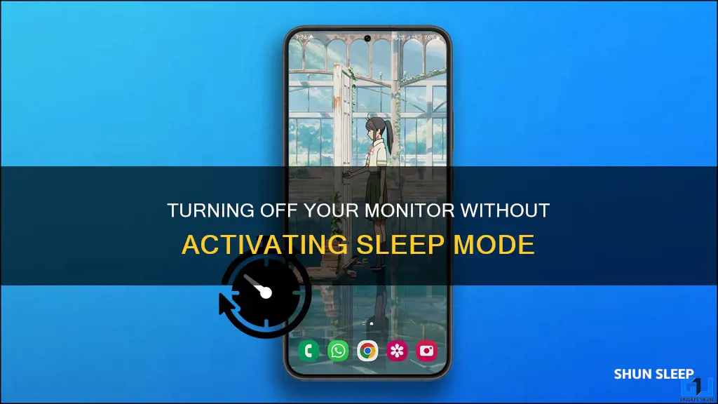 how to turn monitor off without sleep