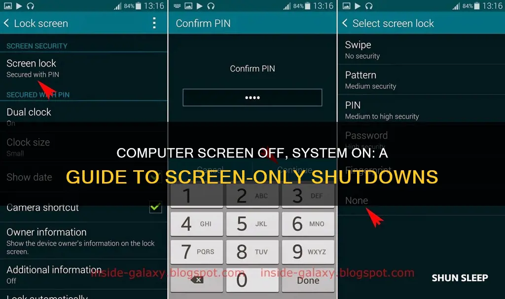 how to turn off computer screen without sleeping